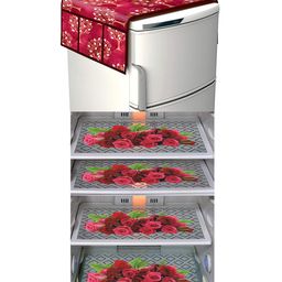 Dakshya Industries Fridge Top Cover and Fridge Mat Combo Set of 5-picture-21