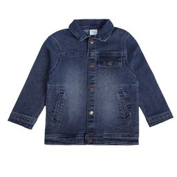 MINI KLUB Cotton Full Sleeves Mild Washed Jacket - Navy Blue-image-50
