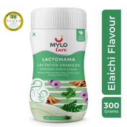 Mylo Lactomama Lactation Granules for Breast Milk 300gms | Increases Milk Supply | With Herbs Like Shatavari, Sowa & 5 Herbs | 2 Scoops Per Serving with Milk-24