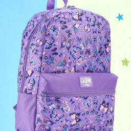 Smiggle Butterfly Print Backpack Purple - Height 16 Inches-image-19