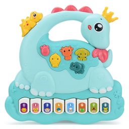 YAMAMA Musical Toys For Kids Cute Dinosaur Piano Toys With 3 Modes, Flashing Lights And Soothing Music Fun Entertainment Kids Toys - Multicolor-20
