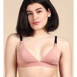&Circus Modal Knit Solid Adjustable Maternity Bra - Peach-image-3