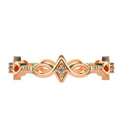 VALANOVA Women 18 Kt Rose Gold Lab Grown 0.05 CT Diamond Ring 1.65 gm-image-80