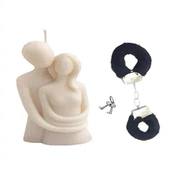 PROKART White & Silver-Toned 2 pieces Pillar Candle-6