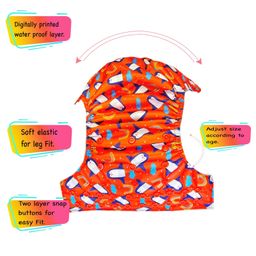 DUMBLEDO Premium Cloth Diaper with Leak-Proof, Absorbent 6-layer Black Insert - Dryfeel with Comfortable Fit for 3 Months to 3 Years, Pack of 2 image 3