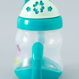 fab n funky Moo Print Straw Sipper Bottle Green - 250 ml image 4