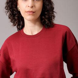 Freehand by The Indian Garage Co Women Cotton Round Neck Long sleeves Pullover Sweatshirt-picture-11