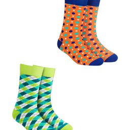 Dynamocks Unisex Pack Of 6 Multicoloured Patterned Calf-Length Socks image 5