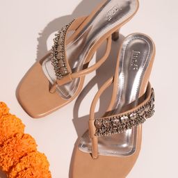 Inc 5 Embellished Ethnic Block Heels-image-77
