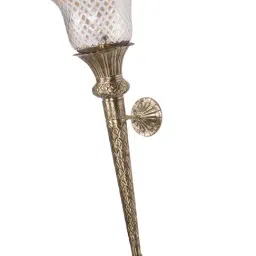 Fos Lighting Regal Hand Carved Brass Conical Wall Sconce - Set of 1-image-62