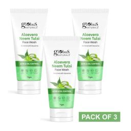 Globus Naturals Aloe Vera Neem Tulsi Face Wash - Pack of 3-11