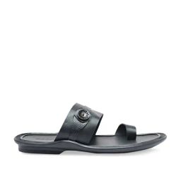 Regal Men's Black Toe Ring Sandals-picture-3