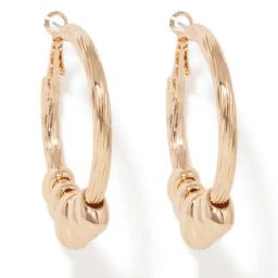 Forever New Signature Macie Metal Bead Hoop Earrings for Women-image-49