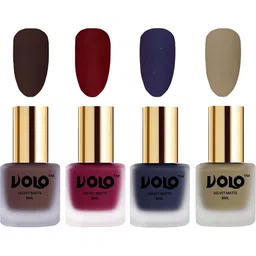 VOLO Set of 4 Velvet Dull Matte Nail Polish - 8 ml Each - 2-25-31-37-36