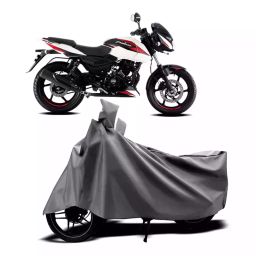 Auto Pearl Two Wheeler Cover with Bag for Bajaj Pulsar 180, Silver-image-40