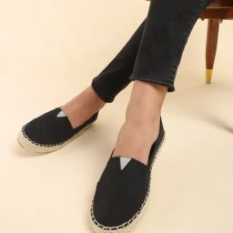 Truffle Collection Women's Black Espadrille Shoes-21