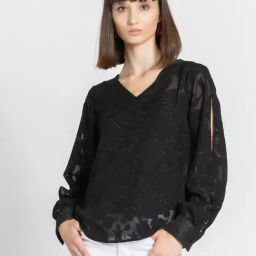 SHAYE Black Textured Top-image-37