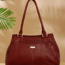Teakwood Leathers Red Medium Leather Shoulder Bag-image-92