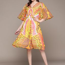 Label Ritu Kumar Tribal Printed Empire Dress-image-68