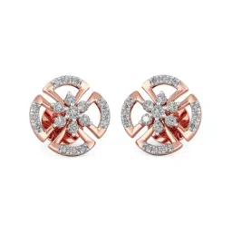 Joyalukkas 18k Rose Gold & Diamond Stud Earrings for Women-picture-40