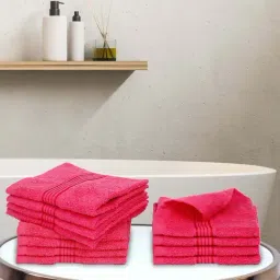 Bianca D'ross Pink 100% Cotton 380 GSM Face Cloths - Set of 12-image-16