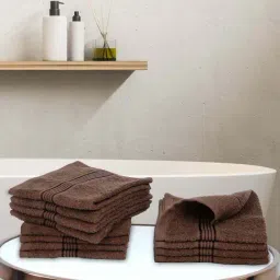 Bianca D'ross Brown 100% Cotton 380 GSM Face Cloths - Set of 12-image-93