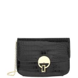 Accessorize London Black Faux Leather Clutch-image-70