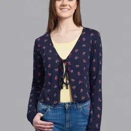 Beverly Hills Polo Club Navy Printed Shrug-17