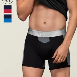XYXX Blue & Black Trunks - Pack of 3-image-89