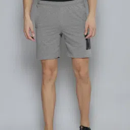 ALCIS Grey Regular Fit Shorts-image-3