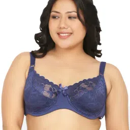 Curvy Love Blue Under-Wired Non Padded Plunge Bra-picture-14