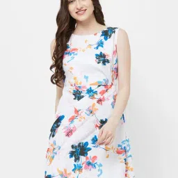 MISH White Printed Skater Dress-picture-39