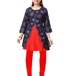 Aarika Kids Navy & Red Printed Kurta-picture-41