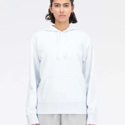 New Balance Ice Blue Cotton Printed Sports Hoodie-39