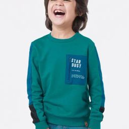 Ed-a-Mamma Kids Green PrintedSweatshirt-image-34