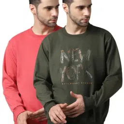 Vimal Jonney Green & Pink Regular Fit Printed Sweatshirts - Pack of 2-picture-23
