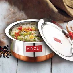 HAZEL Steel Copper Bottom Tope, Stainless Steel Tope Patila, Capacity 2400 ml-image-8
