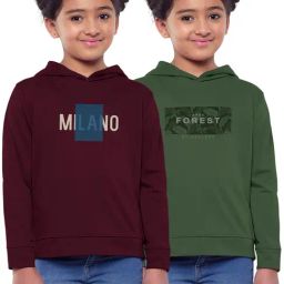 HELLCAT Green & Maroon Printed Full Sleeves Sweatshirt(Pack Of 2)-image-86