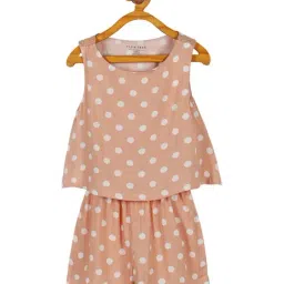 Plum Tree Kids Beige & White Printed Jumpsuit-image-96