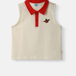 Nauti Nati Girls White Cotton Regular Fit T-Shirt-picture-6
