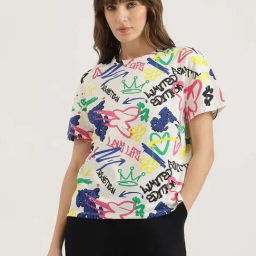 United Colors Of Benetton White Cotton Regular Fit Printed T-Shirt-picture-39