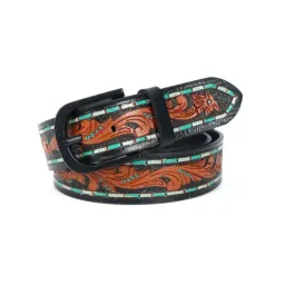 Celtic Brown Floral Print Belt-picture-16