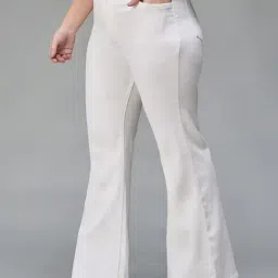 Miss Chase A+ White Flare Fit Jeans-image-93