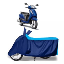 Auto Pearl Two Wheeler Cover for Suzuki SS - Cyan, Blue-image-69
