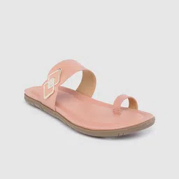 Shezone Women Pink Solid One Toe Flats-11