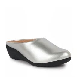 Fausto Women's Silver Mule Shoes-picture-42
