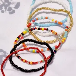 Joker & Witch Summer Yum Multi Anklet - Set of 7-image-50