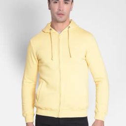 Crimsoune Club Yellow Slim Fit Hooded Sweatshirt-14