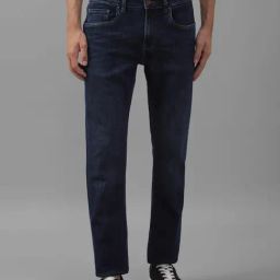 Louis Philippe Jeans Navy Cotton Slim Fit Jeans-image-84