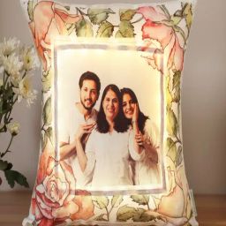 FNP Multicolor Canvas Printed Mothers Day Personalised Led Cushion-43